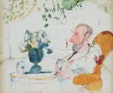Antonio Possenti, Without title, Sign and dedication at the bottom left.
