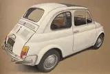 Federico Fiorentini, 500 white, 2020, Oil painting on canvas