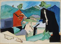 Landscape by Marcello Nizzoli, 1948, Signature and date lower left., offered Jul 2022
