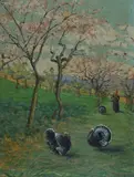 Countryside in spring by Gino Romiti, Signature lower right. On the reverse: Aldo Arrenghini stamp, offered Jul 2022