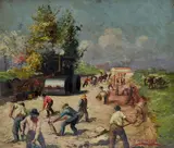 Edoardo Maria Vardaro, Workers, Signature lower right.