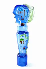 Mario Badioli, Tribute to Picasso, Signature engraved on the base: "Badioli Murano". Glass sculpture and colored glass paste.