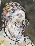 Victor Bauer, Portrait of Block, 1936, Signature and date lower left. On the reverse: typescript "Victor Bauer / Paris XVI Avenue Reille"
