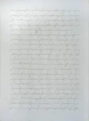 Cheope, White vertical writing, 2010, On the reverse: signature