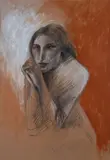 Giuliano Vangi, Portrait of a woman, 1976, Signature and date lower right.