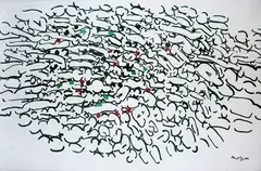 Antonio Sanfilippo, Without title, 1966, Signature and date lower right. On the reverse: "1966 /