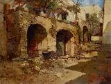 Ezelino Briante, Street view with terrace