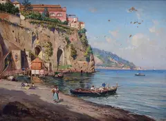 Augusto Lovatti, Sorrento, Signature and title lower left.