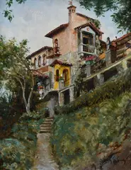 Alberto Bianchi, Sangiovanni house in Monte Bastia, Double signature bottom right. & Nbsp;
