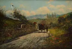 Cottage by Ferruccio Rontini, 1944, Signature and date lower right., offered Jun 2022