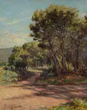 Piero Focardi, Path in the pine forest (along the railway to Quercianella)
