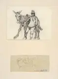 Enzo Ceccherini, Lot consisting of two drawings, A) Soldier with horse