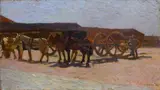 Enzo Ceccherini, Load of supplies, 1917, Signature and date lower right. On the reverse: "Careggi ready for supplies [...]