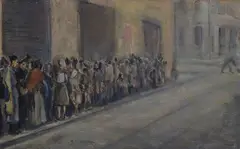 The row by Baccio Maria Bacci, 1942, On the reverse, offered Jun 2022