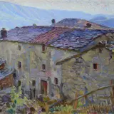 Alberto Micheli, Maresca Pistoiese, 1910, Sign at the bottom to the left. On the reverse: date and title.