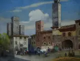 Odoardo Borrani, Siena square