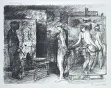 Painter in the studio by Salvatore Fiume, Signature bottom right and top left; edition lower left., offered May 2022