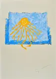 Sun by Mario Schifano, Signature lower right., offered May 2022