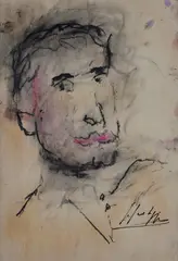 Portrait by Sergio Scatizzi, Signature lower right. On the reverse: signature., offered May 2022