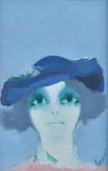 Woman's face by Renato Borsato, Signature lower right. On the reverse: signature., offered May 2022