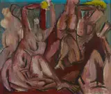 Riccardo Schweizer, Nudes, 1970, Signature and date lower right. On the reverse: Galleria Fratelli Orler stamp