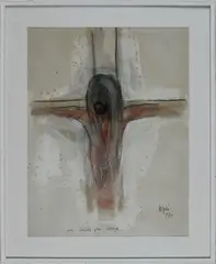 A Christ for Mary by Fabio De Poli, 1970, Signature and date lower right; title in the lower center., offered May 2022