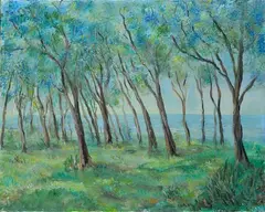 Trees by Marisa Costa, 1983, On the reverse: signature and date., offered May 2022