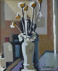 Flowerpot by Lucio Venna, 1963, Signature lower right. On the reverse: signature and date., offered May 2022