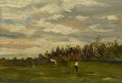 Landscape with shepherd by Giuseppe Bogliani, 1929, Sign at the bottom to the left; date lower right., offered May 2022