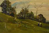Giuseppe Bogliani, Landscape with Figures, 1923, Sign at the bottom to the left; date lower right.
