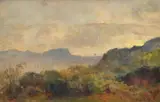 Valentino White, Landscape, Signature lower right.