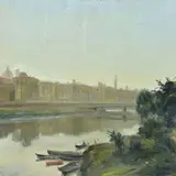 Fernando Bernardini, Landscape, On the reverse: signature.