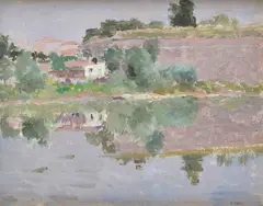 Landscape by Orazio Pigato, Signature lower right., offered May 2022