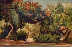 Garden by Gino Romiti, 1950, Signature and date lower left., offered May 2022