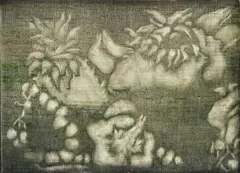 Ida Barbarigo, Still life with pineapple, 1989, On the reverse