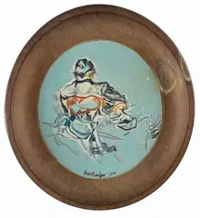 Ida Barbarigo, Without title, 1989, Wooden plate