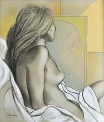 Without title by Fausto Maria Liberatore, Sign at the bottom to the left., offered Apr 2022