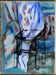 Sandro Chia, Table, 2005, Signature lower right. Authentication by the author on photo with Galleria Astuni label ref. m601; label Archivio
