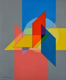 TS15 construction by Luigi Veronesi, 1988, Signature and date lower left. On the reverse: signature, offered Apr 2022