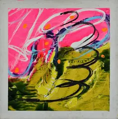 Mario Schifano, Without title, 1986, On the reverse: signature. Authentication of the Mario Schifano Foundation. Telemarket2 certificate of authenticity.
