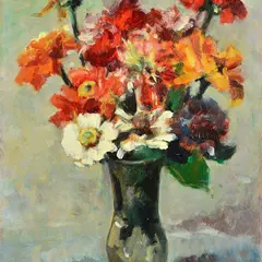 Flowerpot by Corrado Michelozzi, Abbreviation lower left. On the reverse: signature., offered Apr 2022