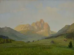 Dolomites by Oreste Albertini, 1950, Signature and date lower right., offered Apr 2022