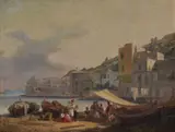 Alphée de Régny, View of Naples, Oil painting on canvas