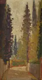 Odoardo Borrani, Tree lined road