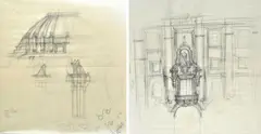 Pair of drawings by Armando Brasini, Pencil on paper, offered Apr 2022