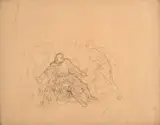 Studies for historical compositions (front and back) by a Giovanni Carnovali detto il Piccio, offered Mar 2022