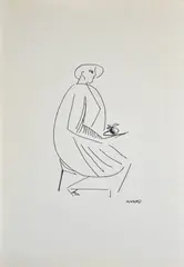 Figure of a seated woman by Sante Monachesi, Signature lower right., offered Mar 2022