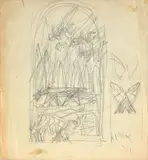 Fortunato Depero, Study for composition, Pencil on paper