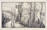 Remo Brindisi, The trellis, Signature lower right. On the reverse: printed label "Engraving purchased at the Stat. Art Institute of Urbino"