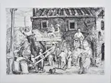 Remo Brindisi, Farmers at work, Sign at the bottom to the left. Signed lower right on the plate. & Nbsp;